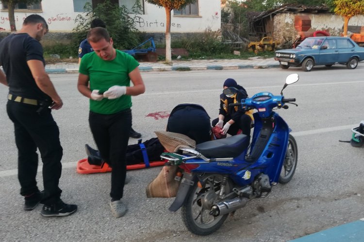 Bilecik Pazaryeri'nde köpeğe çarpan motosiklet sürücüsü yaralandı
