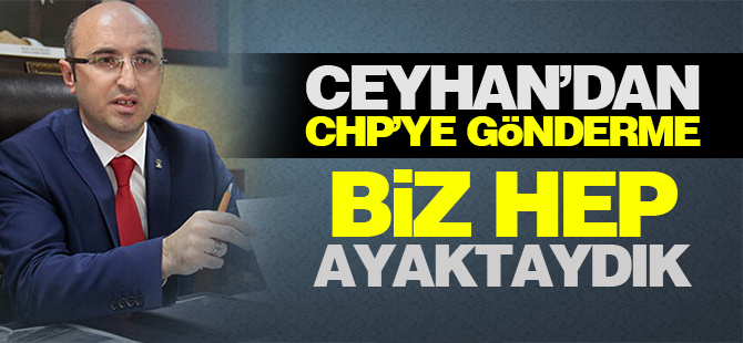 Ceyhan'dan CHP'ye gönderme: Biz hep ayaktaydık