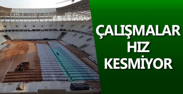Kocaeli Arena Stadında Çalışmalar hız kesmiyor