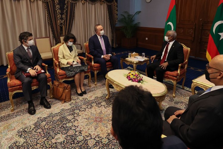 Maldivler Cumhurbaşkanı, Bakan Çavuşoğlu'nu kabul etti