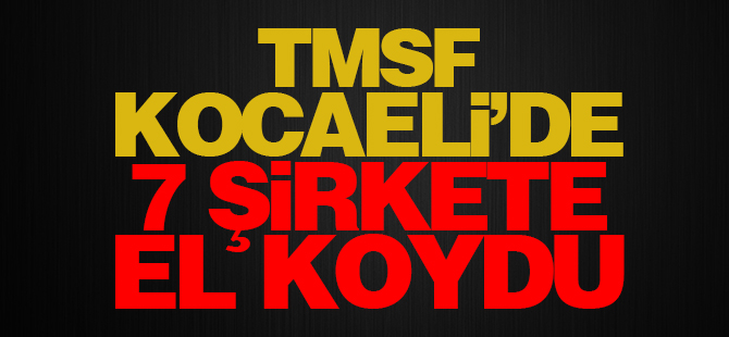 TMSF, Kocaeli’de 7 şirkete el koydu